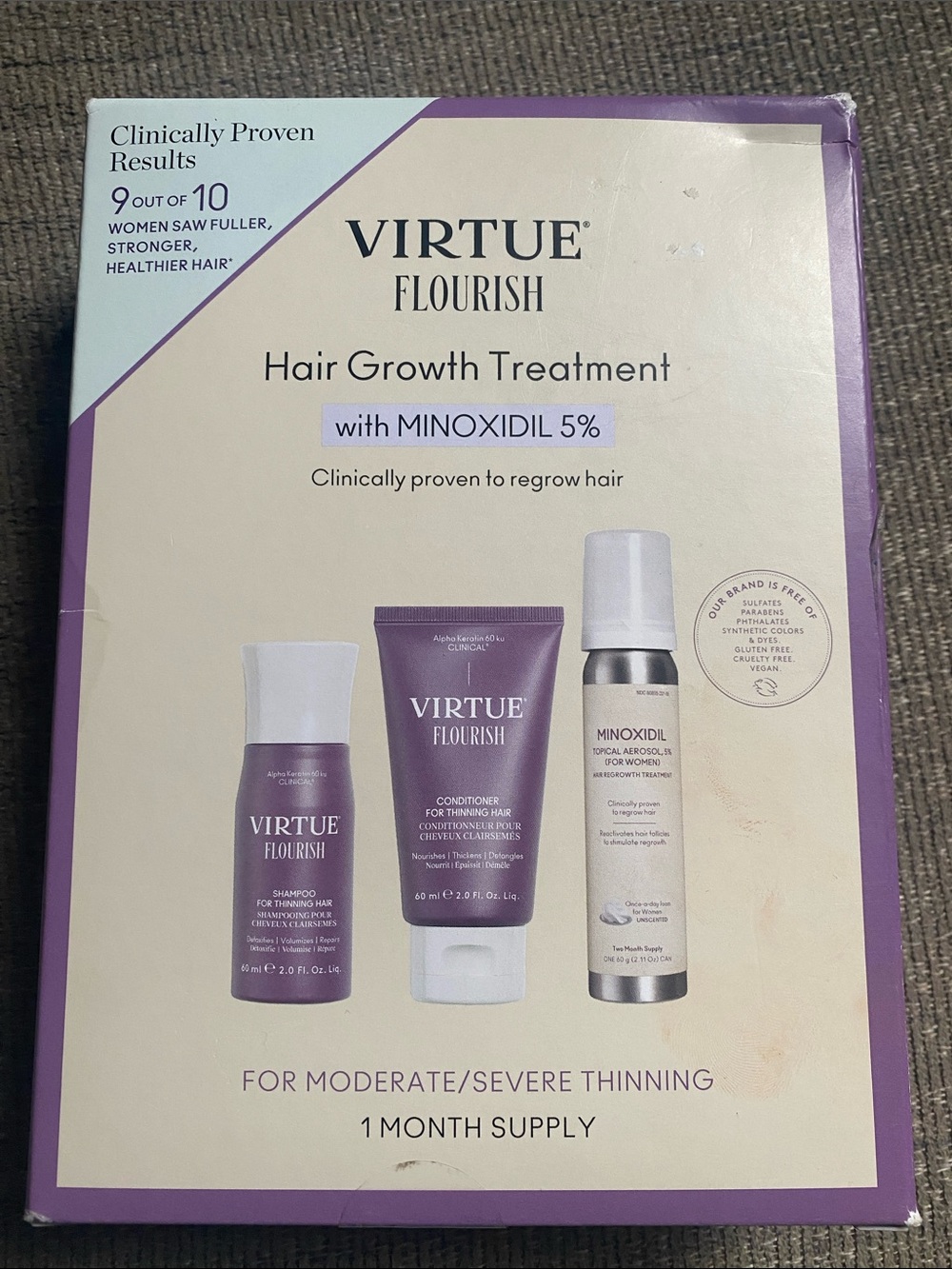 VIRTUE Flourish Hair Growth Treatment with Minoxidil 5%